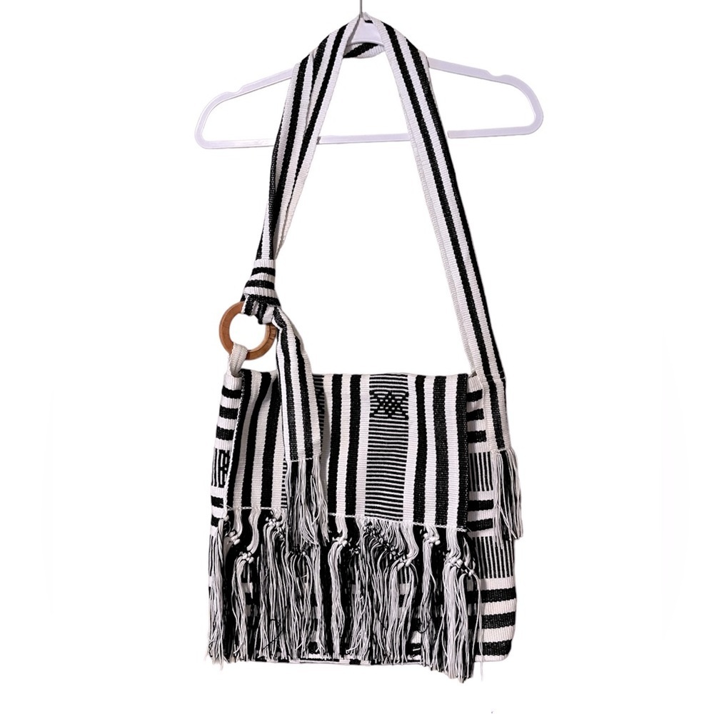 Crochet Fringe Southwestern Crossbody Bag
